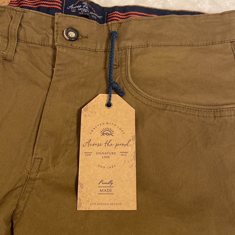 NWT Across The Pond Slim Fit Stretch Chino in Tobacco - Picture 2 of 7